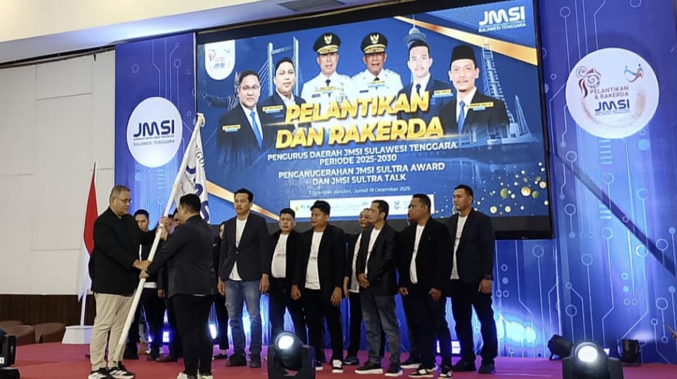 Pengurus Daerah JMSI Sulawesi Tenggara periode 2025-2030 Resmi Dilantik